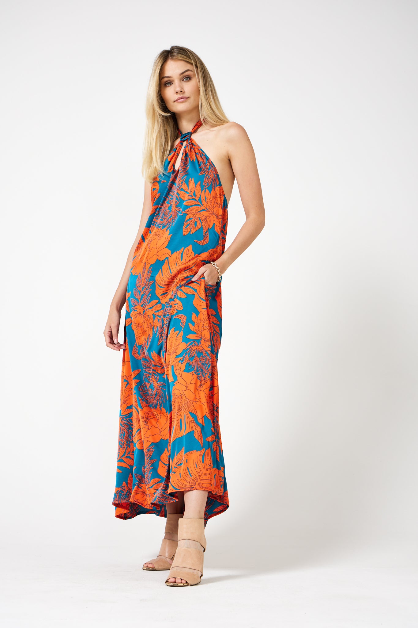 Orange cami outlet dress